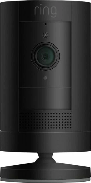Ring Stick Up Cam Solar  Indoor/Outdoor HD Security Camera with Two-Way Talk - Black
