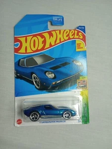 Hot Wheels Mainline - '71 Lamborghini Miura SV Blue 2022 HW Exotics 1:64 Diecast - Picture 1 of 2