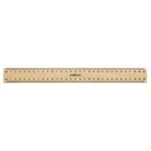 Righello in legno Celco, finitura liscia, resistente, durevole, con bordo in met - Picture 1 of 1
