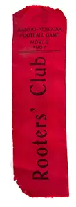 RARE 1907 KU Jayhawk Booster's Club Football Game Ribbon Nebraska Cornhuskers - Picture 1 of 7