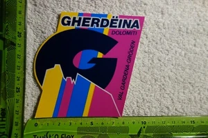 Alter Aufkleber Ski Sport Skigebiet VALGARDENA GRÖDEN Gherdeina Dolomiti - Bild 1 von 2
