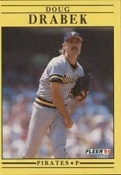 1991 Fleer #36 Doug Drabek - NM - Image 1 of 2