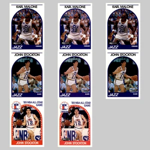 1989 Hoops Lot 8 Basketball Cards Karl Malone Utah Jazz NM NBA Set Collection - Picture 1 of 10