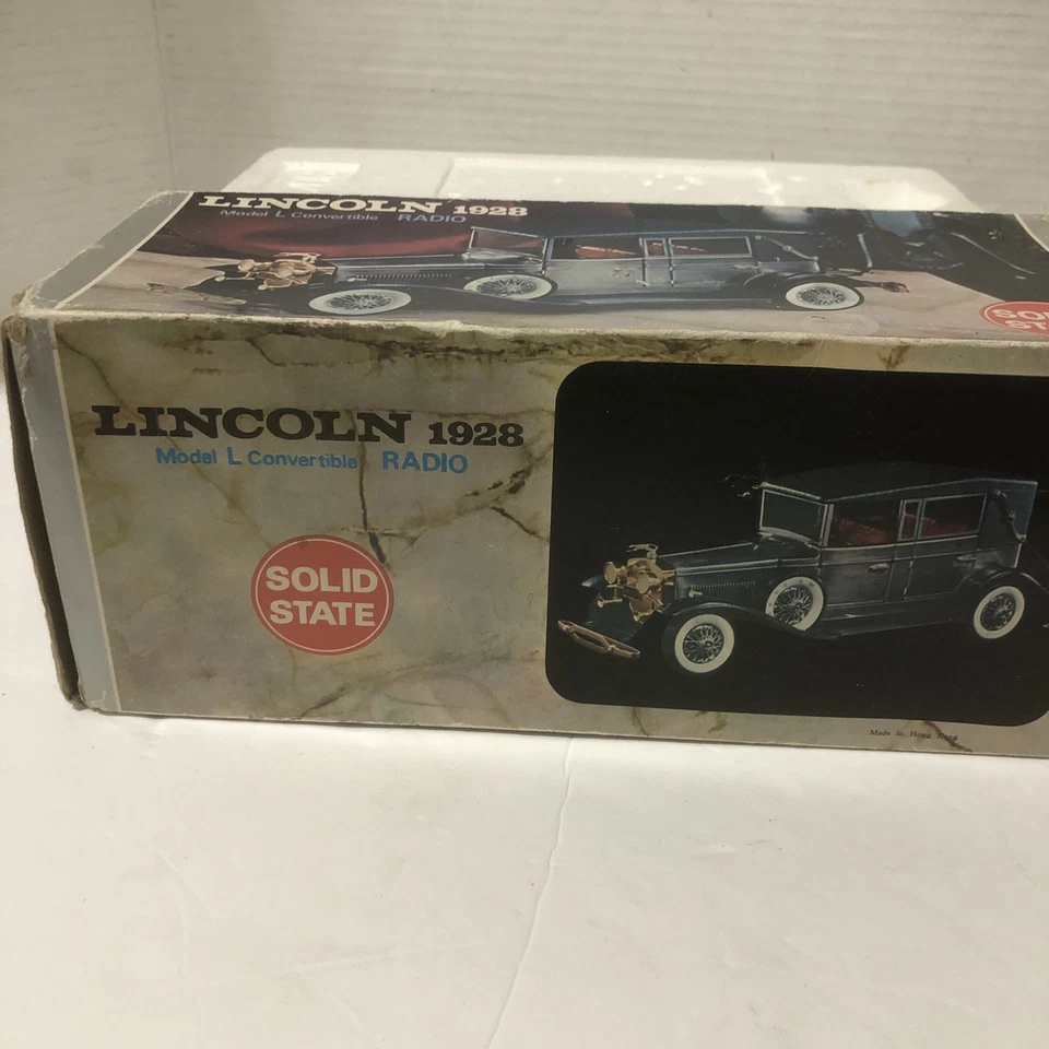 Lincoln 1928 model L convertible Solid State Radio VTG Collectible Original Box - Image 1 of 4