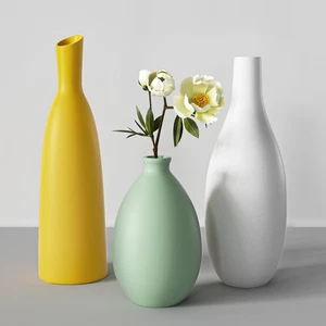 Juego de 3 jarrones de cerámica boho, decoración maximalista moderna, jarrones decorativos para cenar... - Imagen 1 de 7