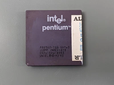 Intel Pentium 100 CPU, Ceramic 100MHz A80502-100 SX963 ~ Fully Tested Good - Image 1 of 3