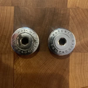 Vintage Pair CAMPAGNOLO RECORD Crank Dust Covers • Chrome. - Picture 1 of 3