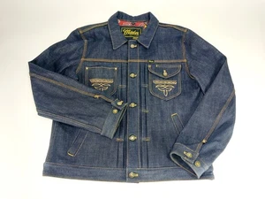 Master Supply Co Bluejay Selvedge Denim Jean Jacket Mens 2XL Dark Blue - Picture 1 of 15
