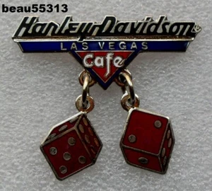 ⭐HARLEY DAVIDSON CAFE LAS VEGAS NEVADA "LUCKY 7" JACKET VEST PIN - Picture 1 of 1
