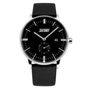 Reloj de pulsera de cuarzo clásico Correa de cuero Moda analógica Reloj deportivo de lujo Date - Imagen 1 de 10