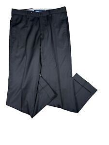 Incotex 1951 Mens 32x32 Black 100% Wool Dress Pants High Comfort Super 100's