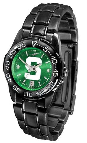 Michigan State Spartans Ladies Women AnoChrome Fantom Black Sport Watch & Scarf Cover