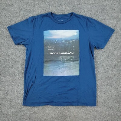 Camisa Tavik Para Hombre Grande Azul Moderna Playa Cultura Gráfica Cuello Redondo Manga Corta Foto 1 de 4