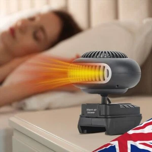 170W Portable Small Space Heater Low Noise Desktop Heating Fan for Home Office - Picture 1 of 25