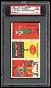 1966 Topps Comic Book Foldees #42 Mysterious Spectre / 19th Cent Champ... PSA 2 - Picture 1 of 4