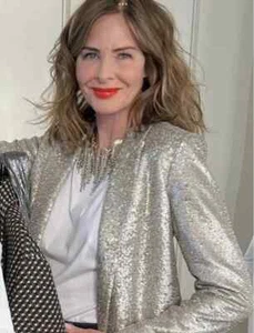 MASSIMO DUTTI Zara Trinny Sequin Gold Silver Metallic Blazer Jacket Rare 💕 M - Picture 1 of 24