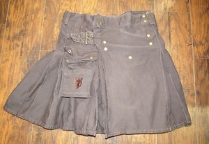 Damn Near Kilt 'Em Men's Utility Kilt BROWN MEDIUM XLARGE IN EXCELLENT CONDITION - Picture 1 of 4
