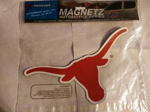 University of Texas Longhorns Car Truck Vehicle Fridge 11" Car Magnet NIP Cover