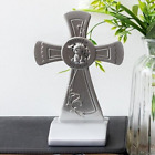 NEW "Blessed in His Grace" Baby Baptism Gift Cross Lamb 7.5" Precious Moments