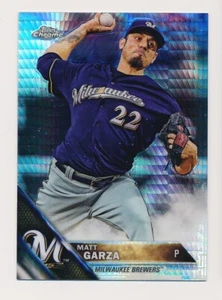 2016 Topps Chrome Prism Refractor Matt Garza #154 Milwaukee Brewers - Bild 1 von 2