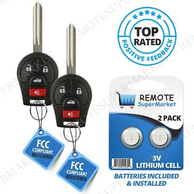 2 For Nissan Versa Sentra 2012 2013 2014 2015 2016 2017 Keyless Entry Remote Key - Image 1 of 4