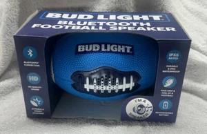 NUEVO Altavoz de fútbol americano Bud Light Bluetooth inflado de goma con verdadero agarre y sensación - Imagen 1 de 4