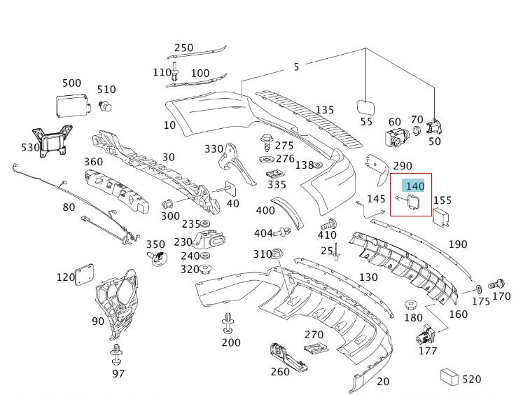 MERCEDES BENZ W164 ML CLASE ML 350 ML 500 ORIGINAL REMOLQUE SOPORTE CUBIERTA AMG 06-08 Foto 1 de 1