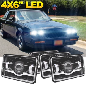 Fit for 1975 - 1990 Buick Electra 4x6" LED Headlights Sealed Hi/Lo Beam w/DRL 4x - Picture 1 of 10