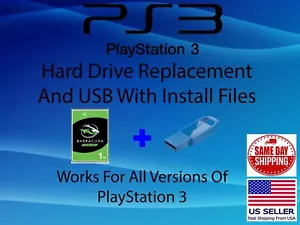 PS3 Ersatz Interne 1TB 2,5" Festplatte mit USB DIY Sony PlayStation 3 - Bild 1 von 2