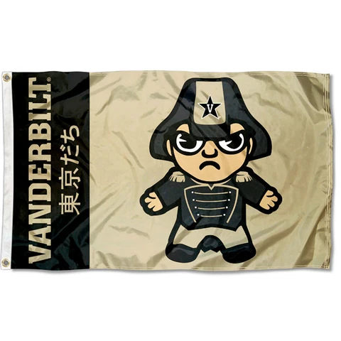 Vanderbilt Commodores Kawaii Tokyodachi Mascot 3x5 Banner Flag Cover