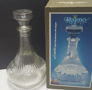 Regency Kristall Wein Dekanter 37oz Camelot in Box Vintage - Bild 1 von 5