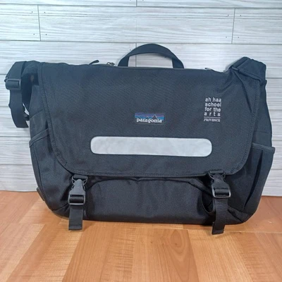 Bolso Mensajero Patagonia Negro Reflectante Masa Crítica Laptop Maletín Viaje Foto 1 de 4