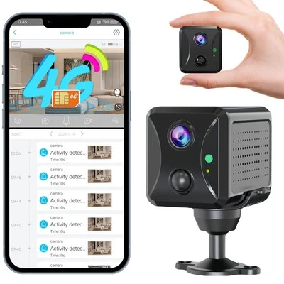 4G LTE Cellular Überwachungskamera Wireless Outdoor, No WiFi Mini Portable Hidde... - Bild 1 von 4