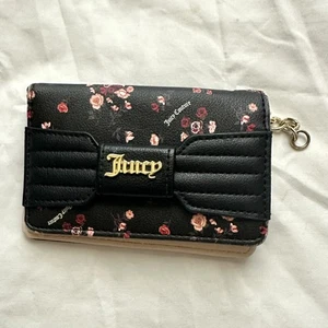 Juicy Couture Geldbörse Dark Floral Rosen Druckknopfverschluss - Bild 1 von 7