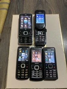 Lot 5 ps Phone Nokia N96 Nokia 6700 Nokia 6500 Nokia 6300 Nokia 7373 no battery - Afbeelding 1 van 9