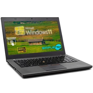 Lenovo T460 14" I5 Windows 11 Computer 4GB 120GB Portable Notebook Touchscreen - Picture 1 of 9
