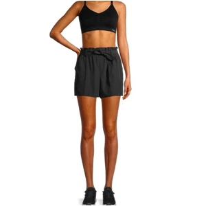 Leichte sportliche Damenshorts Apana schwarz PaperBag Taille zum Binden - Größe M - Bild 1 von 3