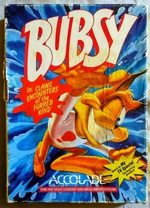 Sega Genesis: Bubsy In Claws Encounters BOX AND MANUAL ONLY, NO GAME CARTRIDGE - Picture 1 of 5