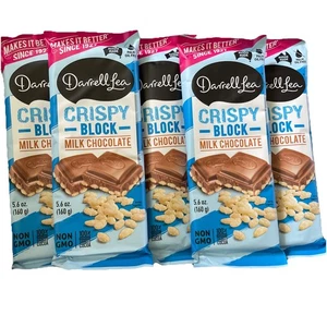 5 Bars - Darrell Lea Crispy Block Milk Chocolate 5.6oz Each, Bb 8/9/25 Large Sz - Picture 1 of 3