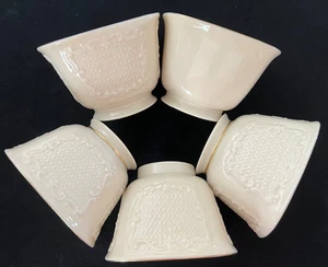 Menge (5) Lenox Verschiedene Canterbury 4" Quadrat Fuß Schalen ~ Platin/Gold/Einfarbig - Bild 1 von 8