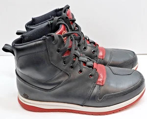 Men's REAX Fulton Waterproof Motorcycle Riding Shoes Black Red Size 11.5 - Picture 1 of 6