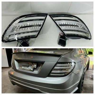 Car Tuning Rear LED Lamp Lights 2PCS for Mercedes Benz C Class W204 C300 C250 - Image 1 of 4