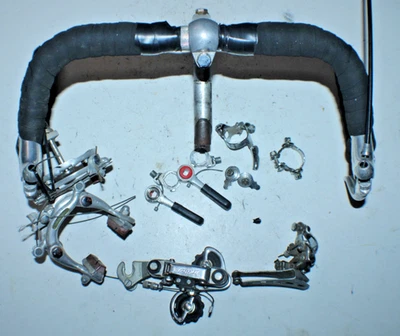Vintage Groupset Front Rear Derailleurs Brake Set Handlebars Stem Down Shifters! - Image 1 of 4