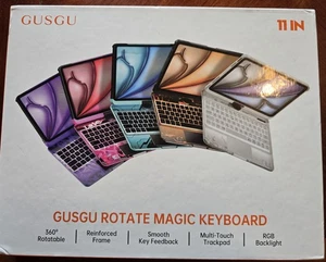 GUSGU Transparent Case with Wireless Keyboard only for 2024 iPad Pro 11-in.(M4) - Picture 1 of 12