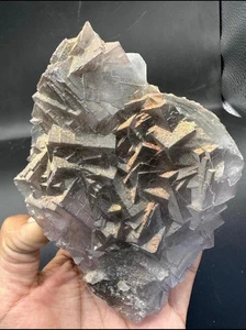 516g Silver Fluorite Mineral Specimen | Raw Crystal Display | Vintage Collector - Picture 1 of 8