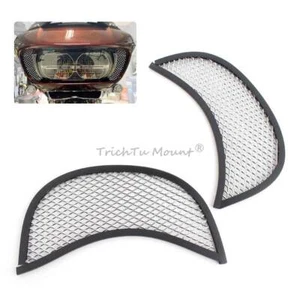 Chrome Fairing Mesh Grill Side Vent Screen For Harley Road Glide FLTR 2015-2023 - Picture 1 of 23