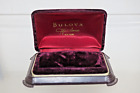 Vintage Bulova Fifth Avenue Purple Burgundy Velvet Watch - PRESENTATION BOX ONLY
