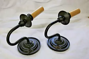 Coppia - Applique statuarie in bronzo ottone massiccio - Applique Stuart Made in USA. - Foto 1 di 7