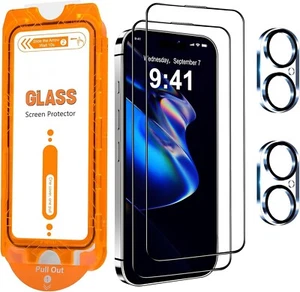 Compatible With Phone 16 Screen Protector + Camera Lens Protector [2+2 Pack] - Picture 1 of 7