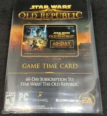 NEW FACTORY SEALED Star Wars The Old Republic EA PC 60 Day GAME TIME CARD - Image 1 of 2